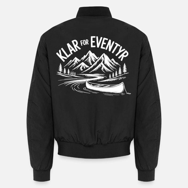 Ready for Adventure: Mountains and Kayaking Unisex Bomber Jacket