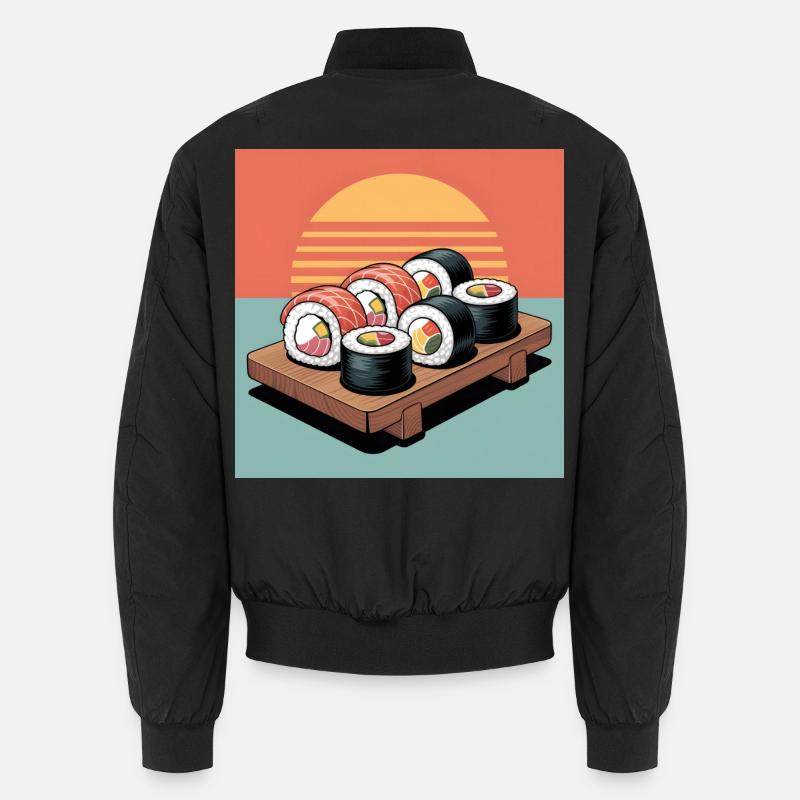 Sushi - Unisex Bomberjacke - Schwarz