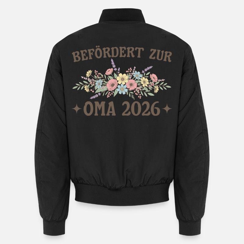 Befördert zur Oma 2026 Blumen Unisex Bomberjacke
