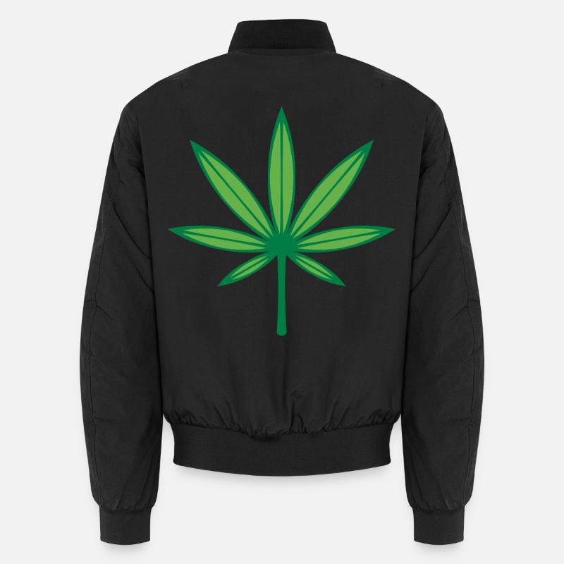 Cannabis / Marijuana / Chanvre (Contour / 2C Vert) Bomber unisexe