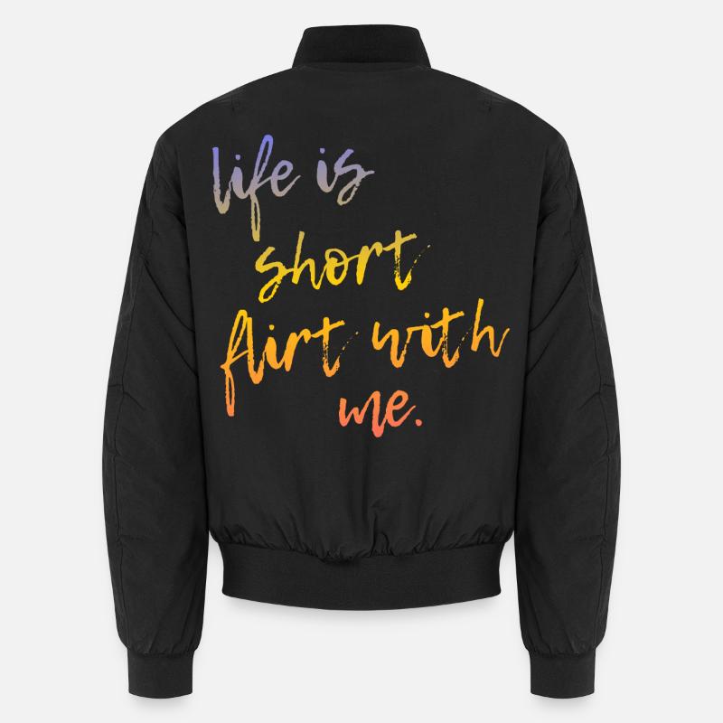 La vie est courte Draguette avec moi - Tour Gradient Script Bomber unisexe