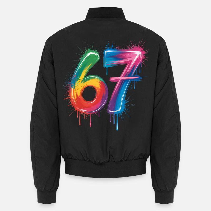Sechs-Sieben-Farb-Spritzer Unisex Bomberjacke