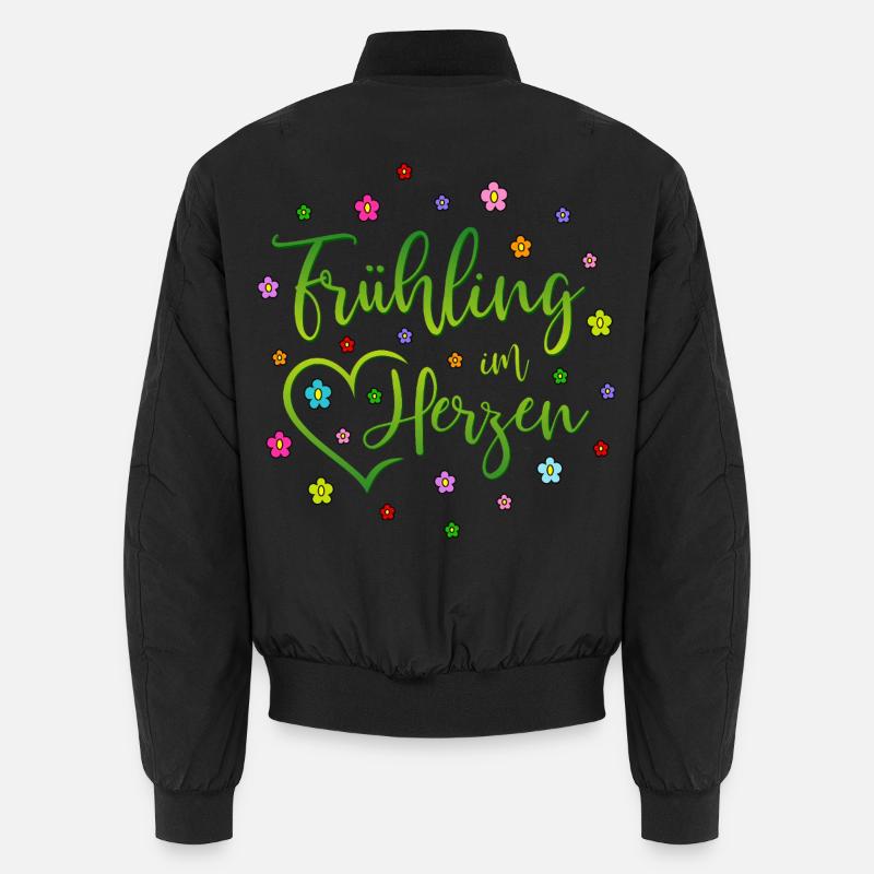 Frühling im Herzen Unisex Bomberjacke