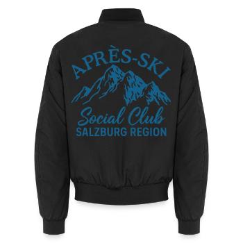 Après Ski Social Club Région de Salzbourg - Bomber unisexe - noir - Dos - AI Model Male 185 light (185cm)