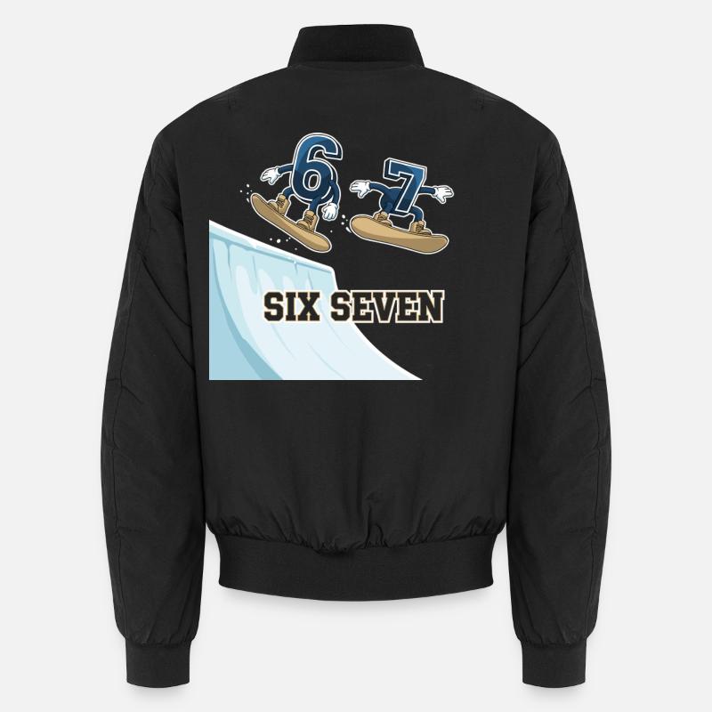 67 Six Seven Meme Snowboarding Funny Unisex Bomber Jacket