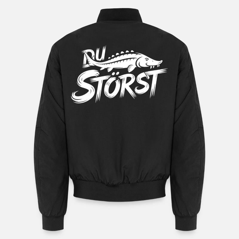 Stör Sterlet Graffiti Muster - Unisex Bomberjacke - Schwarz