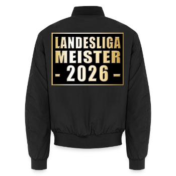 Champion de la Landesliga 2026 - Bomber unisexe - noir - Dos - AI Model Male 185 light (185cm)