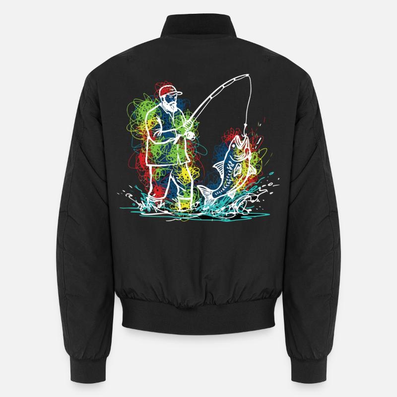 Fisherman Legend Pêcheur Poisson Bomber unisexe