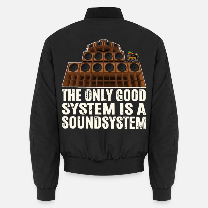 Sound System Reggae - Bomber unisexe - noir