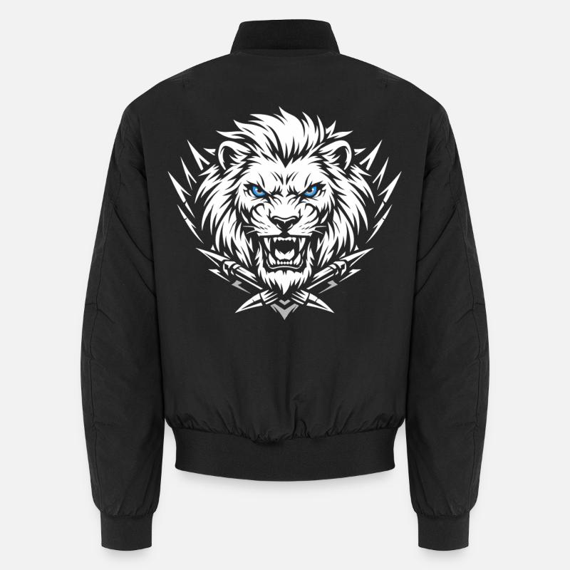 Lion Head Lion - Unisex Bomber Jacket - black