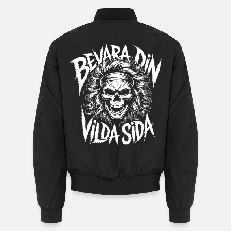 Wild Side Skull - Unisex Bomber Jacket - black