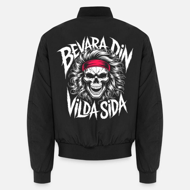 Wild Side Skull - Unisex Bomberjacke - Schwarz