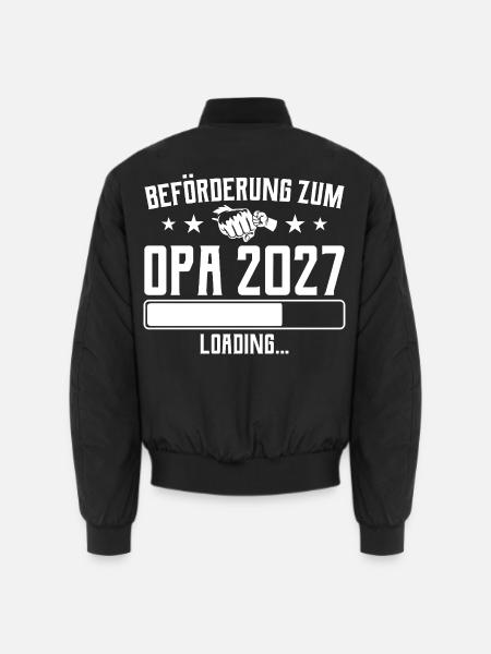 Beförderung zum Opa 2027 Loading Geschenk - Unisex Bomberjacke - Schwarz