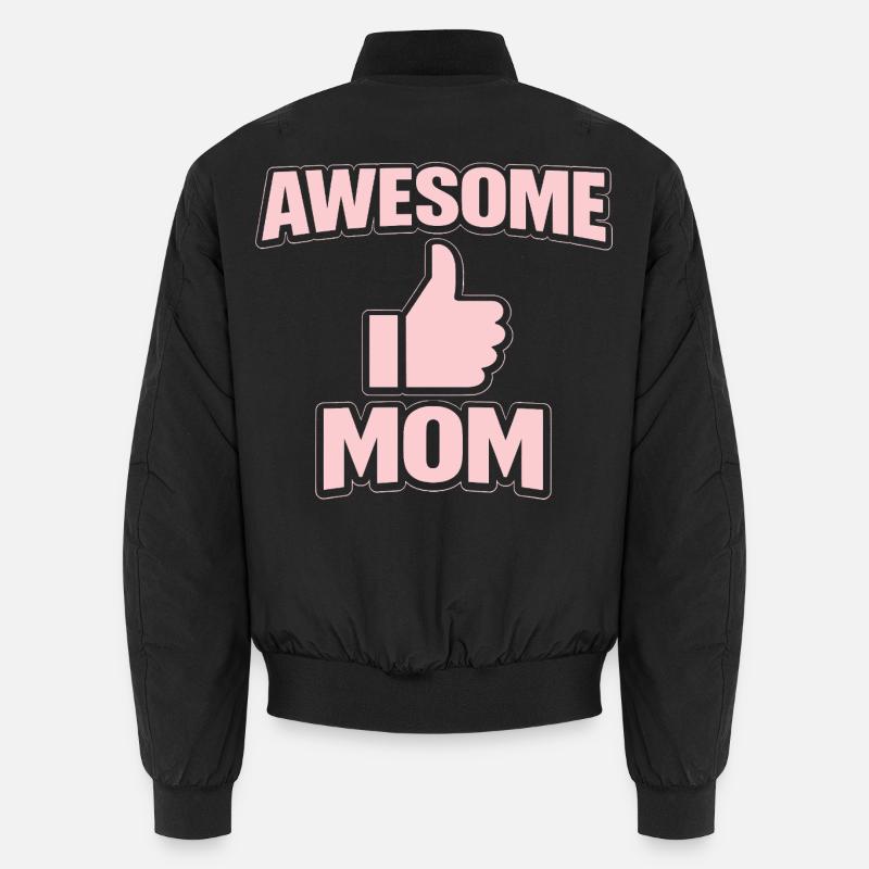 MAMAN GÉNIALE – Déclaration Rose Cool - Bomber unisexe - noir