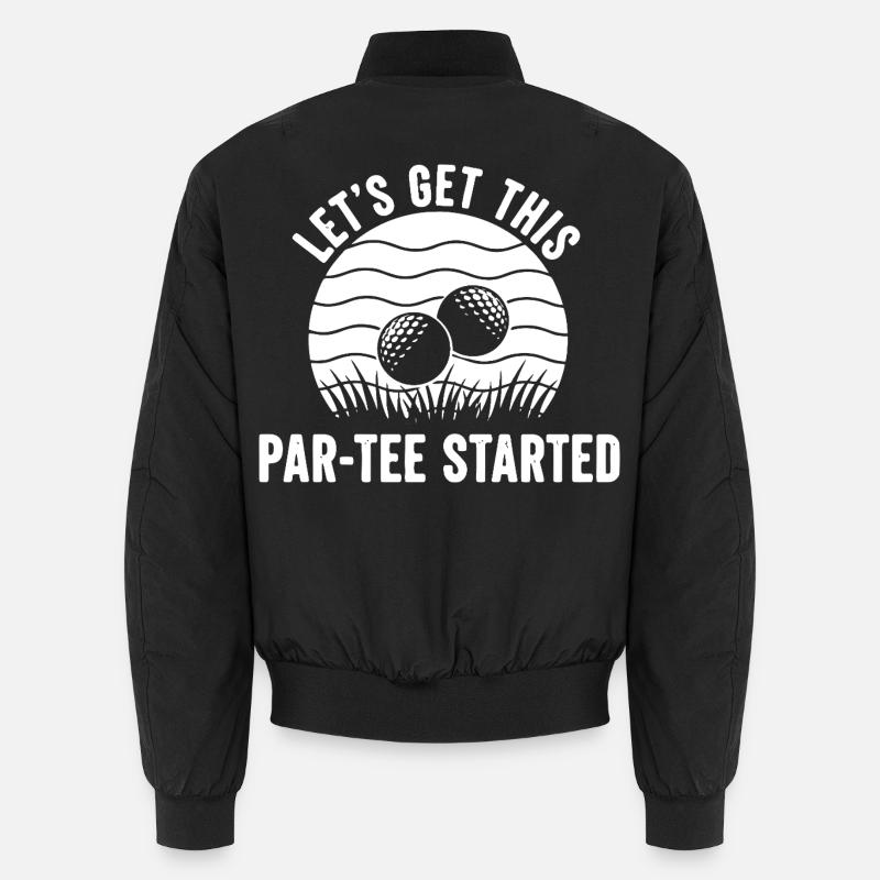 Par Tee Golf Spruch - Unisex Bomberjacke - Schwarz