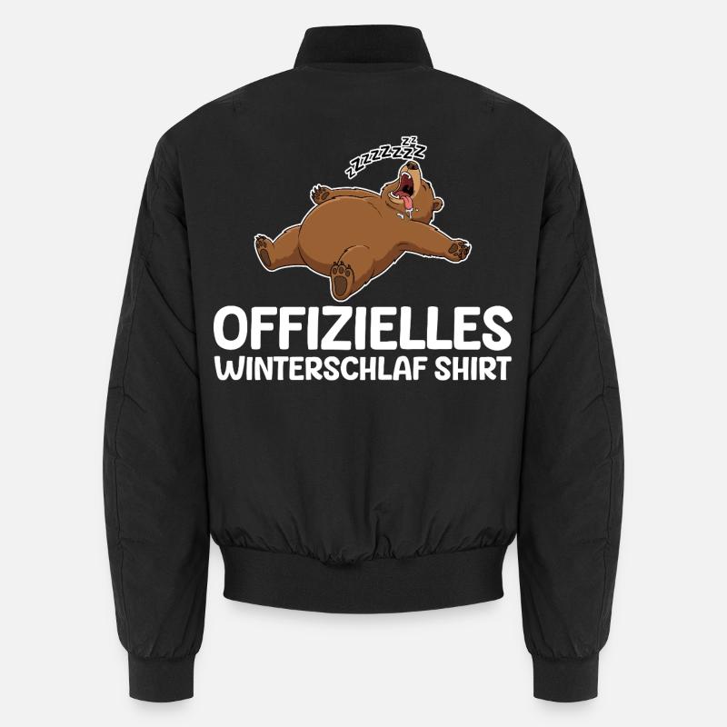 Mode Hibernation Ours Drôle Lève-Tard Bomber unisexe