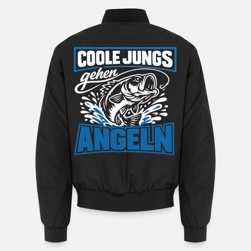 Les gars cool vont pêcher - Bomber unisexe - noir