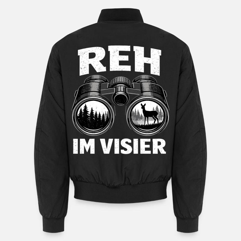 Jäger Reh Visier Jagd Geschenk Unisex Bomberjacke