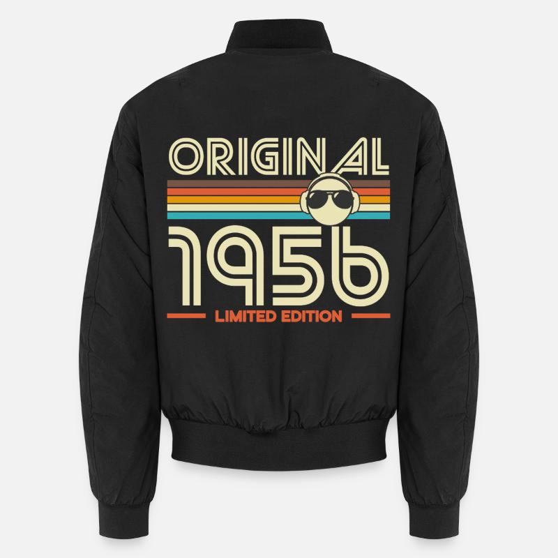 Original 1956 Retro Stripes - Bomber unisexe - noir