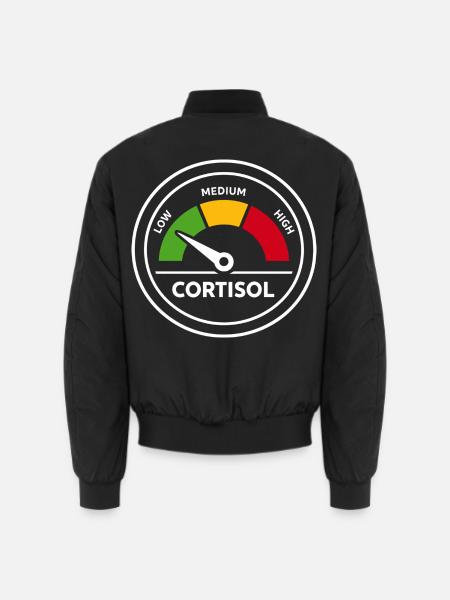 Cortisol Messgerät Lustig Hormone Geschenk - Unisex Bomberjacke - Schwarz