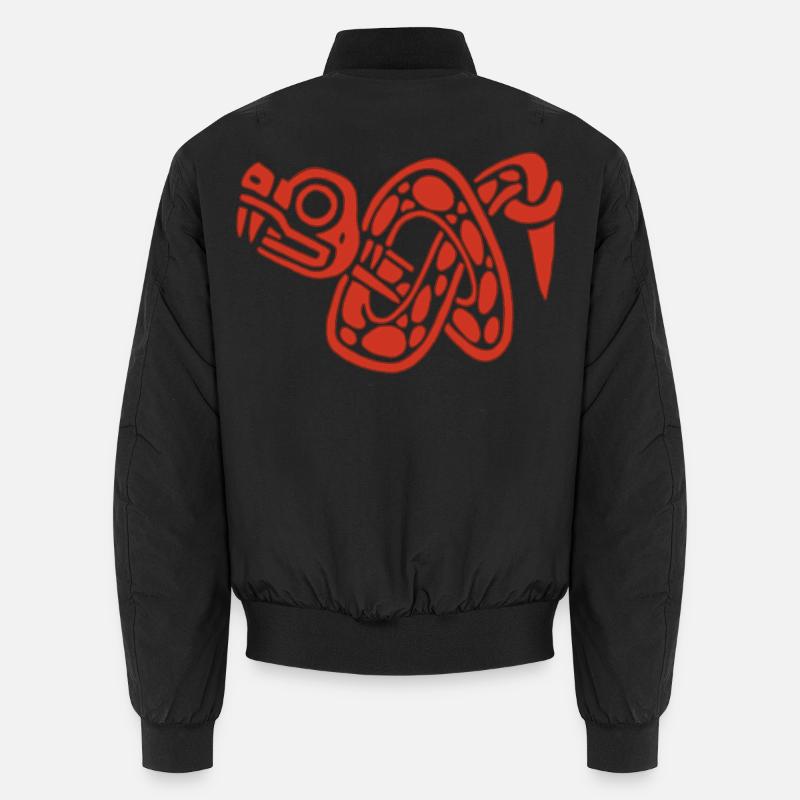 Red Snake Knot Unisex Bomber Jacket