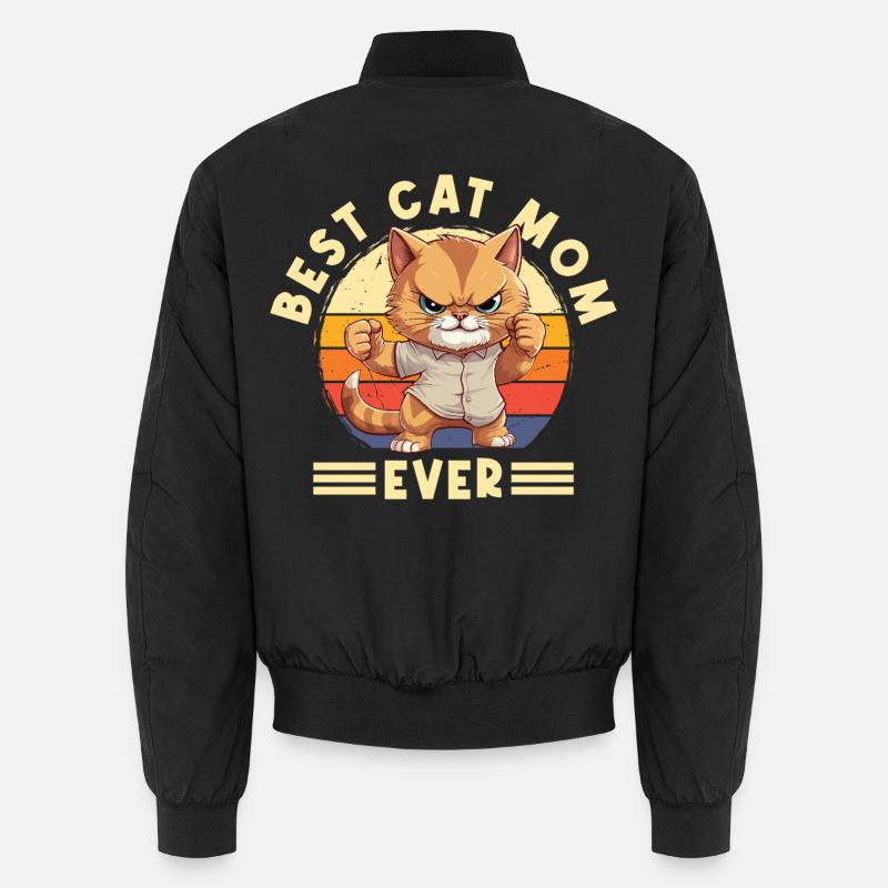 Meilleure maman de chat de tous les temps Dit drôle de maman de chat Bomber unisexe