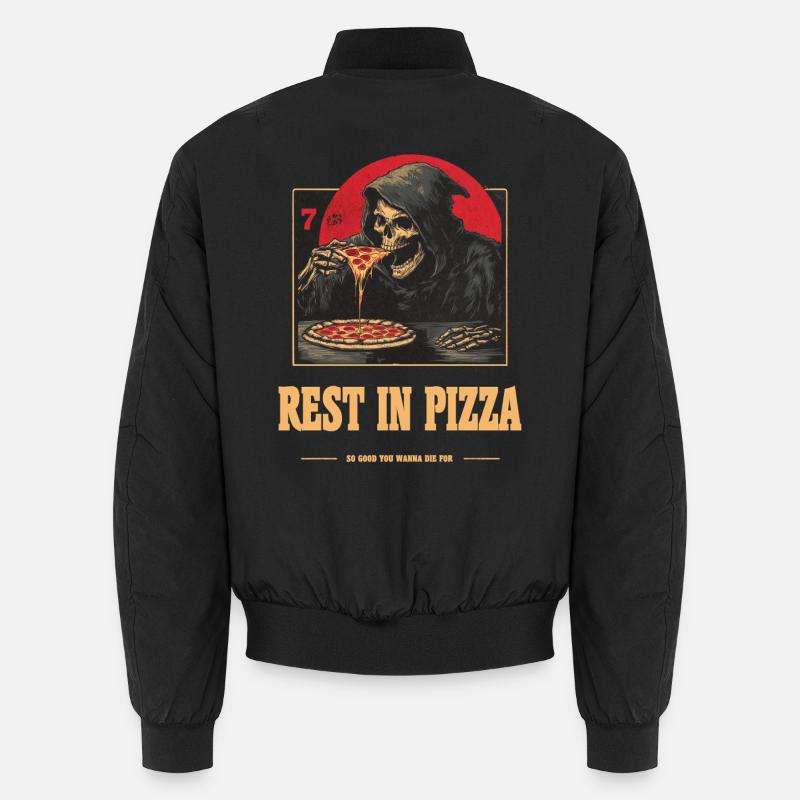 Repos dans la pizza - Bomber unisexe - noir