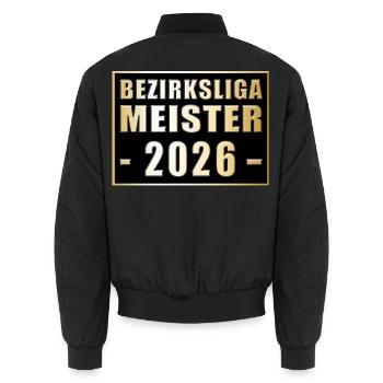 Champion de la Bezirksliga - Bomber unisexe - noir - Dos - AI Model Male 185 light (185cm)