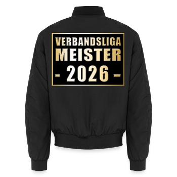 Meister der Verbandsliga 2026 - Unisex Bomberjacke - Schwarz - Hinten - AI Model Male 185 light (185cm)