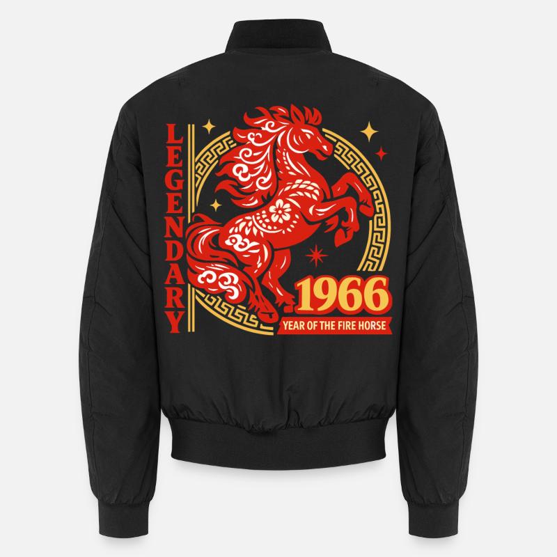 1966 Fire Horse Legend 60th Birthday Gift Unisex Bomber Jacket