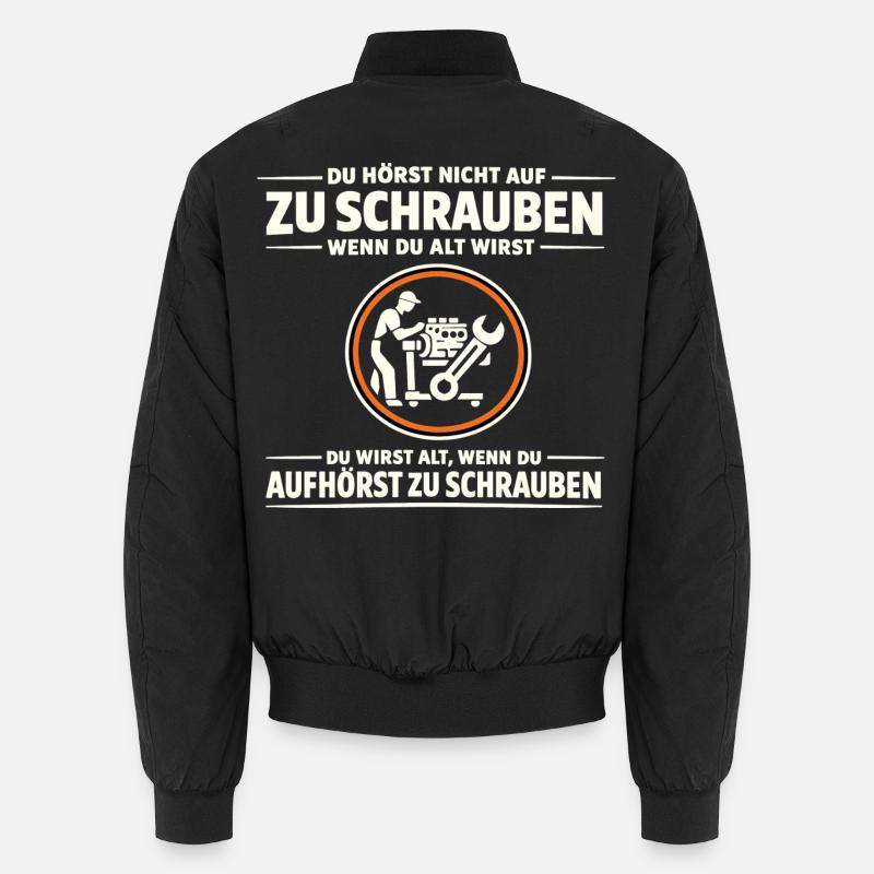 Screwdriver do not stop getting old saying Unisex Bomber Jacket
