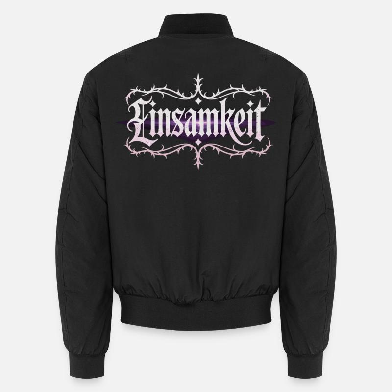 Chemise de la solitude – Lettrage gothique - Bomber unisexe - noir