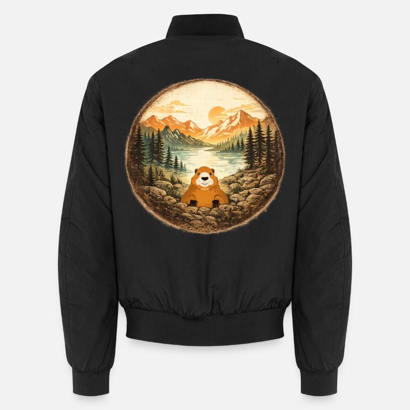 Berg des Marmottierwaldsees Unisex Bomberjacke