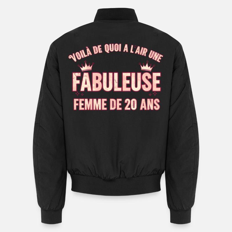 Fabuleuse 20 ans Reine du style - Bomber unisexe - noir