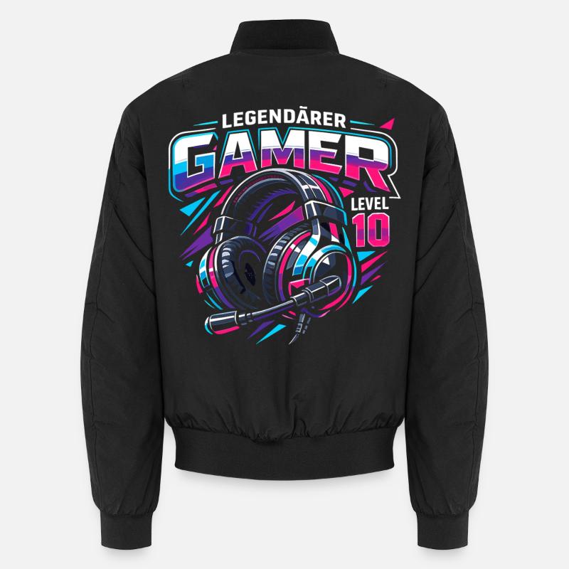 Level 10 Complete Geburtstag Gamer Unisex Bomberjacke