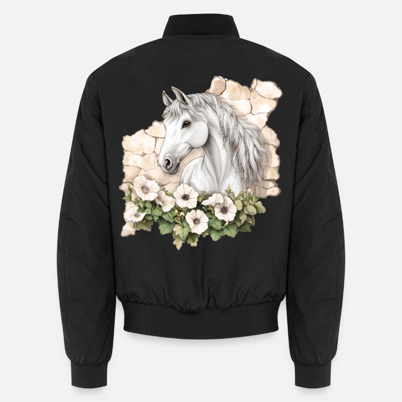 Horse - Unisex Bomber Jacket - black