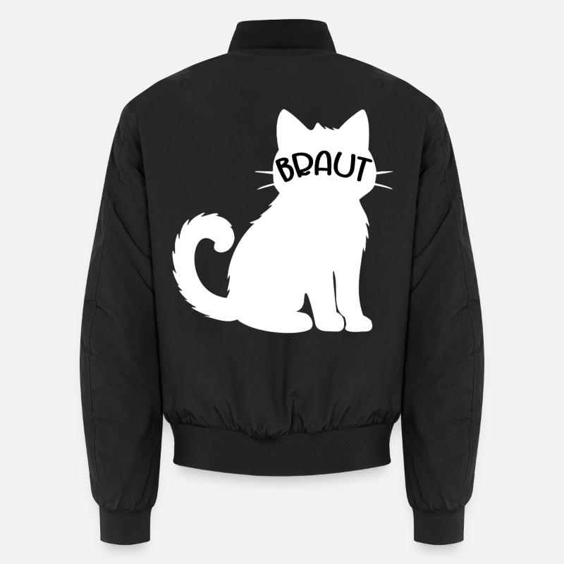Wedding Cats Bride - Unisex Bomber Jacket - black