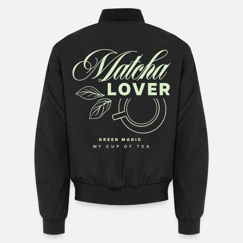 Matcha Lover Tea Design Unisex Bomber Jacket