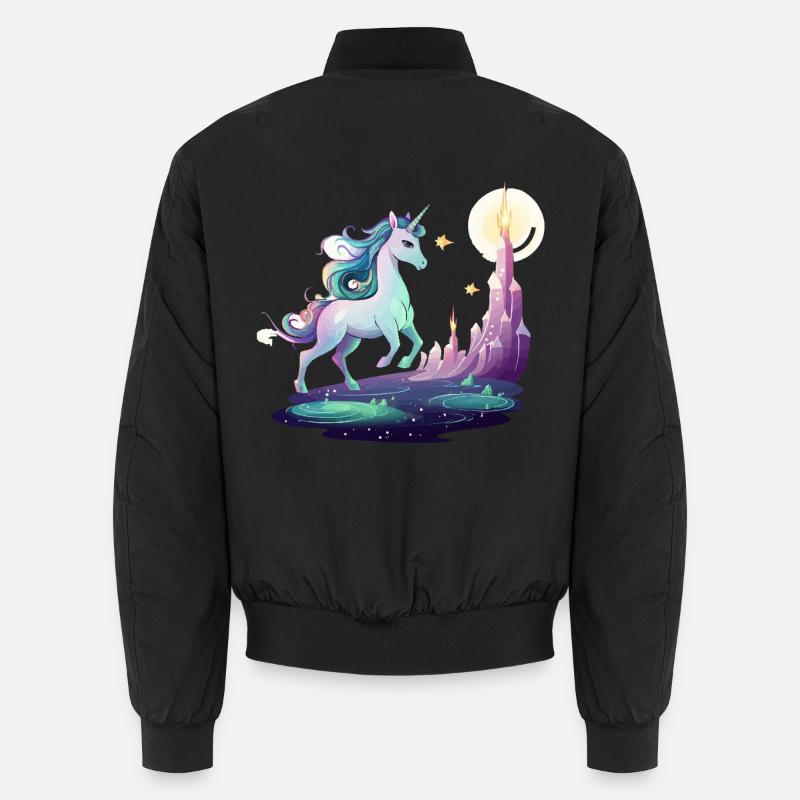 Moon Tower Unicorn Dream Unisex Bomber Jacket