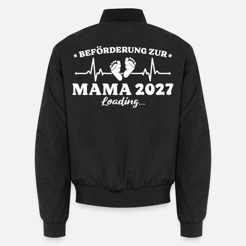Beförderung zur Mama 2027 Loading Geschenk - Unisex Bomberjacke - Schwarz