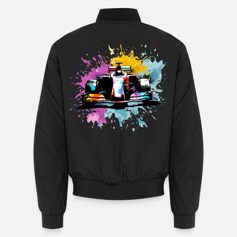 Bunte Splash Art Rush Rennfahrer-Rennen Unisex Bomberjacke