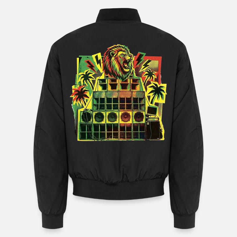 Jungle Dancehall Sound System Unisex Bomber Jacket