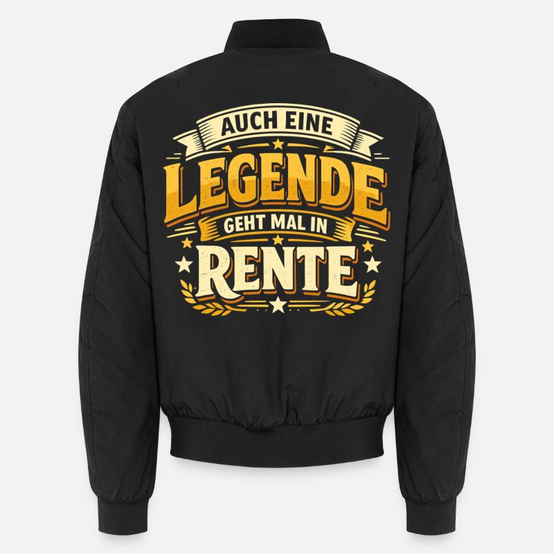Legende geht in Rente - Unisex Bomberjacke - Schwarz