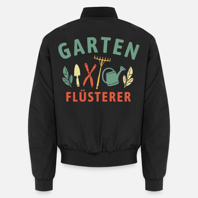 Garten Flüsterer - Retro Gärtner Natur - Unisex Bomberjacke - Schwarz