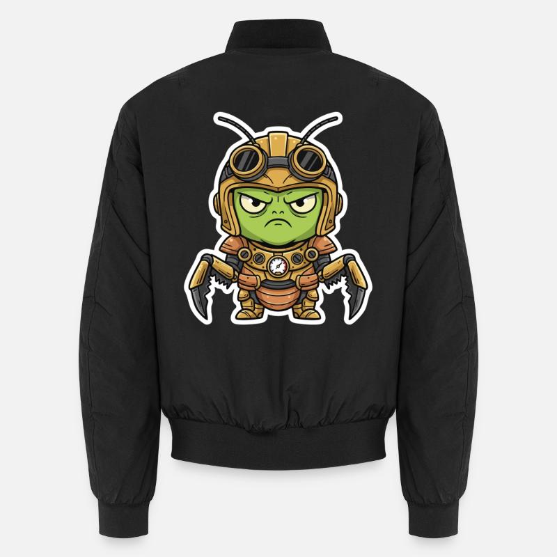 Locust Engineer Steampunk Rüstungsmessing Unisex Bomberjacke