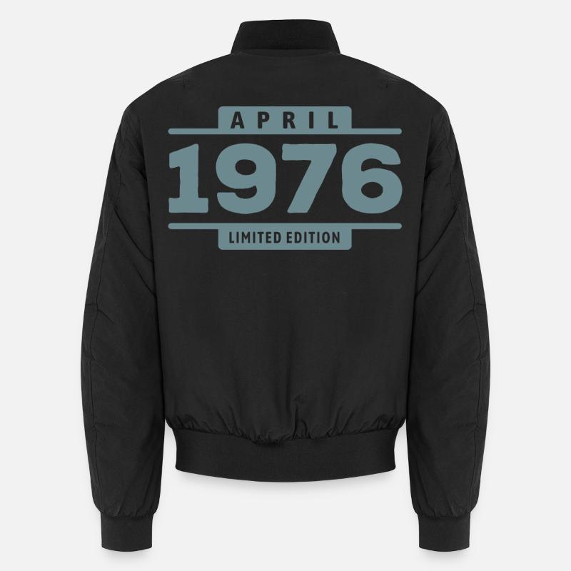 Édition limitée cadeau d’anniversaire d’avril 1976 Bomber unisexe