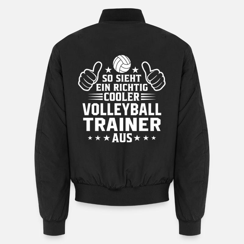 So sieht ein cooler Volleyball Trainer aus  Unisex Bomberjacke