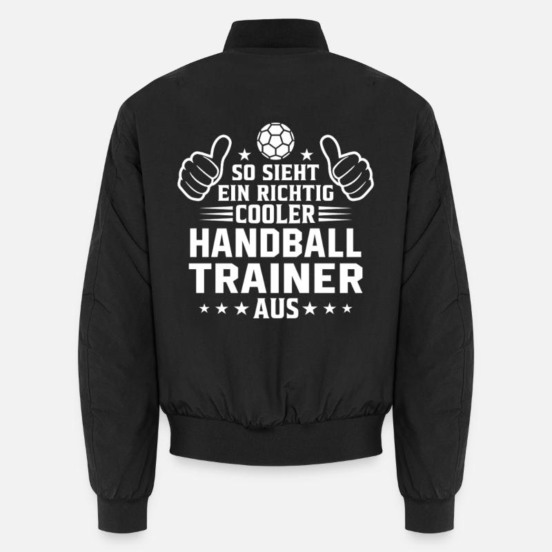 So sieht ein cooler Handball Trainer aus  Unisex Bomberjacke