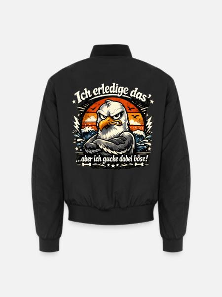 Ich mach das Möwe lustiges Büro - Unisex Bomberjacke - Schwarz
