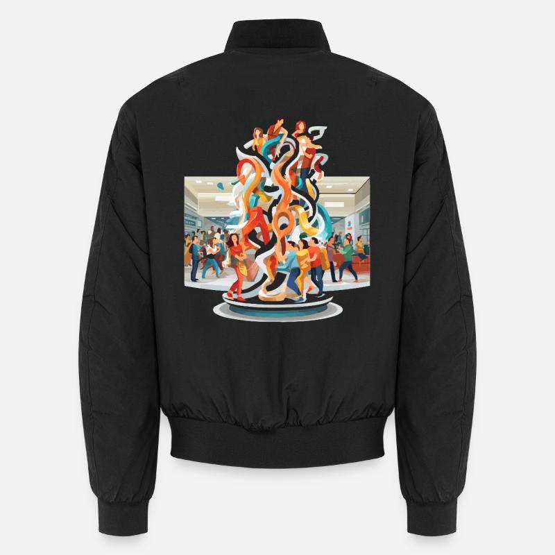 Tourbillons de couleur rencontre la sculpture Bomber unisexe